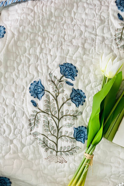 Nilay Handblock Printed Quilted Bedcover