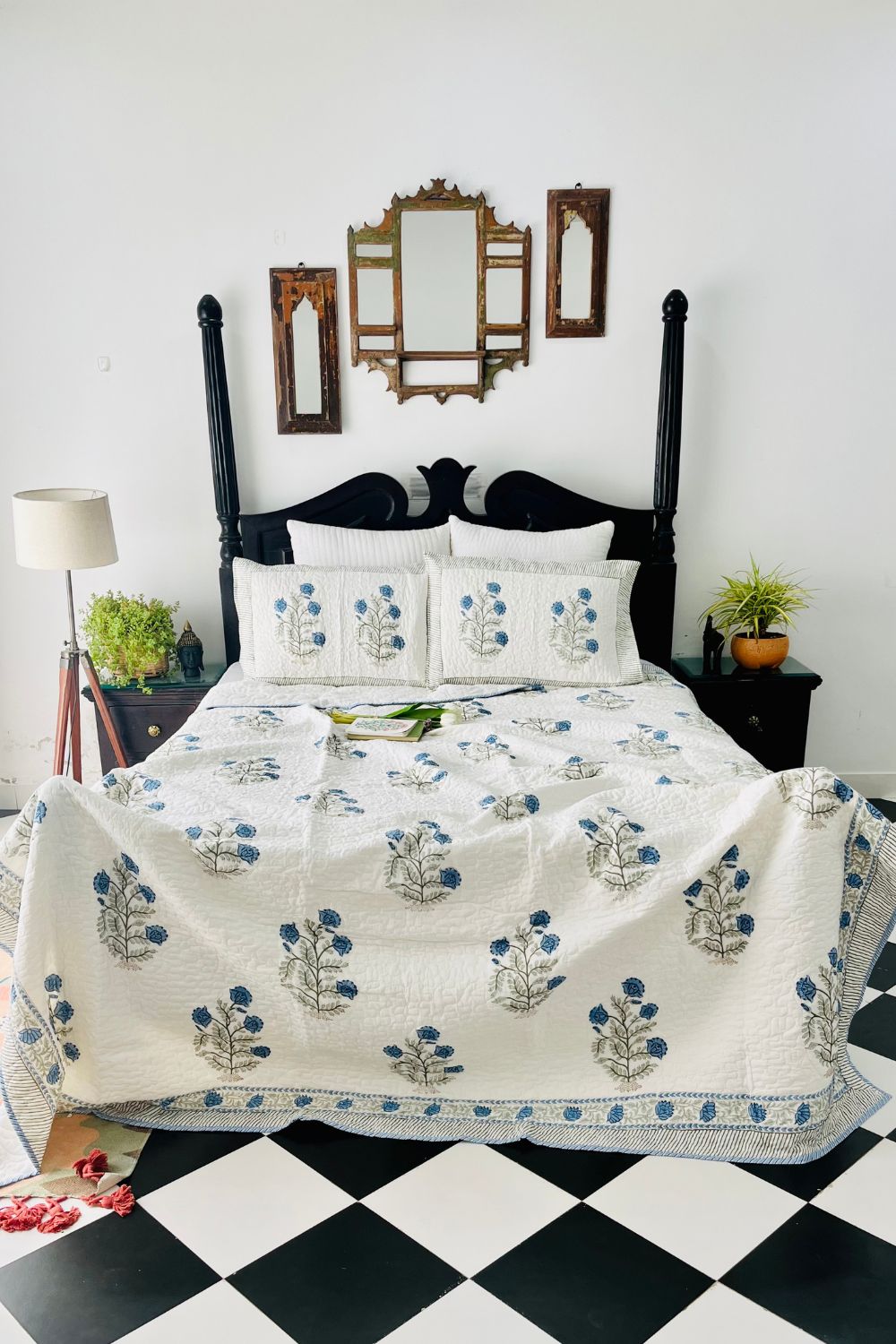 Nilay Handblock Printed Quilted Bedcover